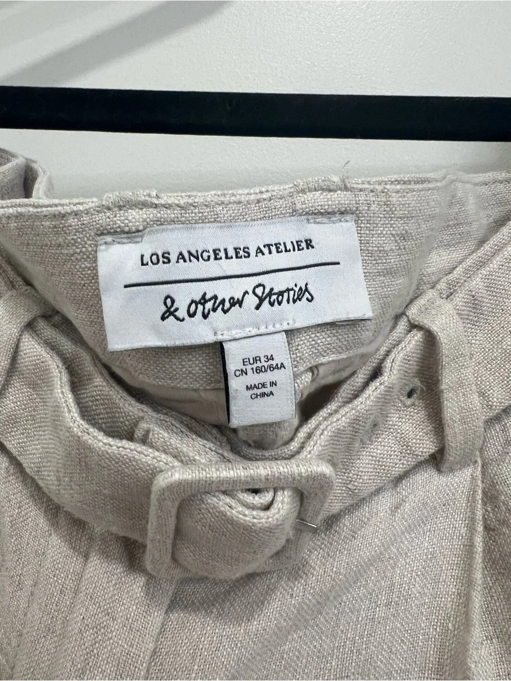 & Other Stories Linen-Blend High-Waist Shorts with belt & matching top available